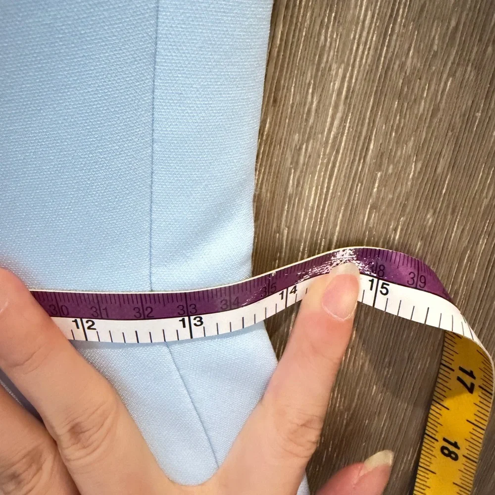 Bronx and Banco Pale Blue Strapless Maxi Dress with Circular Appliqués - Picture 6 of 13